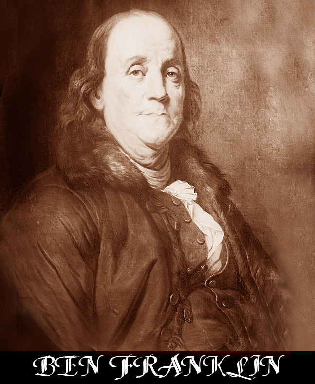 BENJAMIN FRANKLIN, Inventor/Politician/Diplomat/Founding Father of the United States/Violinist.