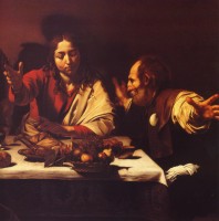 Caravaggio was a radical Italian Baroque painter, raving lunatic sword fighter/murderer who shocked the art world by painting naturalistic images of religious subjects. He was the innovator of using transparent shading penetrated by a bright light from a high source to depict divinity.