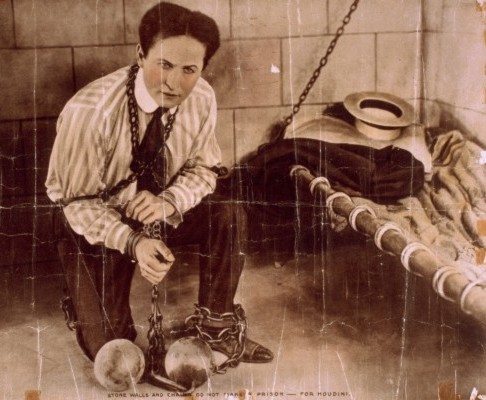 The Great Houdini was the legendary double-jointed magician who specialized in escaping from straitjackets, chains, handcuffs, ropes, trunks, jails, padlocked containers and milk cans underwater. He was a master of publicity stunts and famous for demystifying spiritualists and proving they were frauds. Houdini DIED on HALLOWEEN, in 1926!