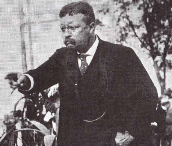 THEODORE ROOSEVELT, was the youngest President of the United States at the age of 42. He was a statesman, police commissioner, Nobel Peace Prize winner, author, hero, cowboy, soldier, hunter, naturalist, explorer and leader of the Rough Riders! Roosevelt's policy was "SPEAK SOFTLY AND CARRY A BIG STICK." 