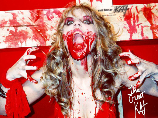 BLOOD POSTER (Color 18x24)! Autographed HOT Great Kat Color 18x24 Poster! Limited Quantities!