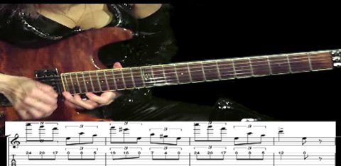 SHREDDERS! THE GREAT KAT SHREDS PAGANINIS "CAPRICE #24" WITH GUITAR TABLATURE & MUSIC NOTATION!