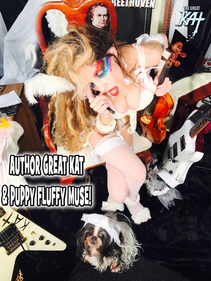 AUTHOR GREAT KAT & PUPPY FLUFFY MUSE!