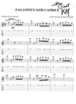 RARE! "PAGANINI'S 24th Caprice"! GUITAR TABLATURE! From "Beethoven On Speed"!