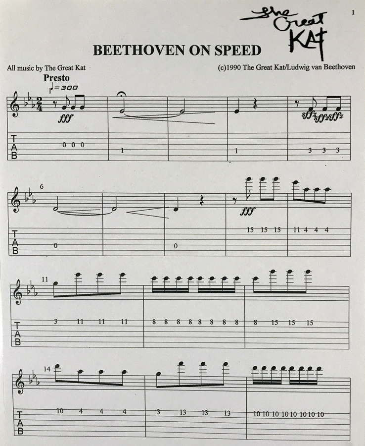 "BEETHOVEN ON SPEED" GUITAR TABLATURE!
