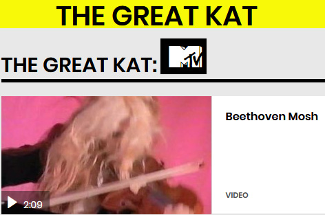MTV NOW PREMIERING LEGENDARY "BEETHOVEN MOSH" GREAT KAT MUSIC VIDEO!