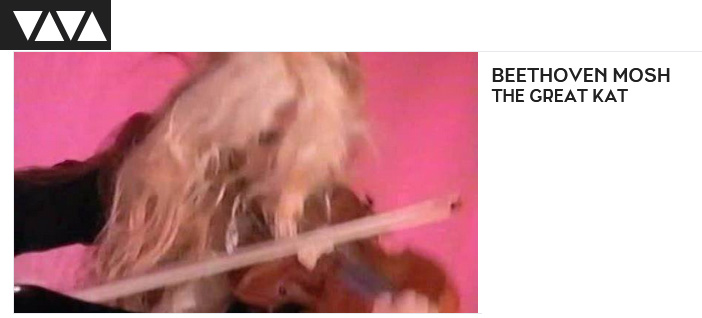 VIVA TV PREMIERES "BEETHOVEN MOSH" (Beethovens 5th Symphony), THE GREAT KAT'S LEGENDARY MUSIC VIDEO! Available from WARNER MUSIC!