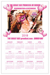 NEW 2018 KAT CALENDAR - PHOTO POSTER 11" x 17" CALENDAR! "THE GREAT KAT PRINCESS OF SHRED!" Personalized Autographed Photo Poster Glossy Calendar! HAVE A SHREDDING 2018 WITH THE GREAT KAT!