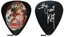 NEW "SHRED!!" Great Kat Guitar Pick!! Celluloid Black X-Heavy Gauge Guitar Pick with Full Color Great Kat Photo & Personalized autographed by The Great Kat! ONLY on the KAT STORE at http://store10552072.ecwid.com/products/102193238