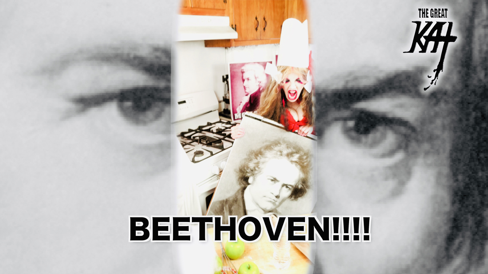BEETHOVEN! From CHEF GREAT KAT BAKES GERMAN APPLE STRUDEL WITH MOZART!!