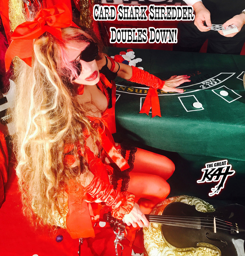 CARD SHARK SHREDDER DOUBLES DOWN!! From CHEF GREAT KAT COOKS PAGANINI'S RAVIOLI!