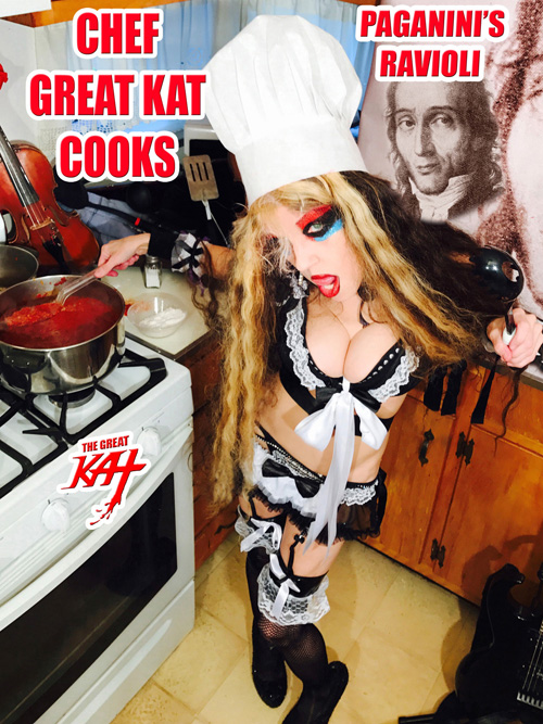 CHEF GREAT KAT COOKS PAGANINIS RAVIOLI! From CHEF GREAT KAT COOKS PAGANINI'S RAVIOLI!