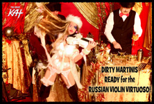 DIRTY MARTINIS READY for the RUSSIAN VIOLIN VIRTUOSO! From "CHEF GREAT KAT COOKS RUSSIAN CAVIAR AND BLINI WITH RIMSKY-KORSAKOV" VIDEO!!