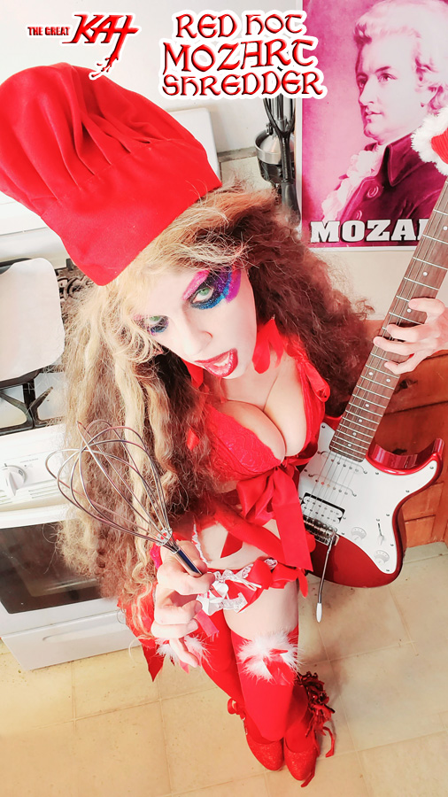 RED HOT MOZART SHREDDER! From CHEF GREAT KAT BAKES GERMAN APPLE STRUDEL WITH MOZART VIDEO!