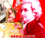 MOZART! FROM CHEF GREAT KAT BAKES GERMAN APPLE STRUDEL WITH MOZART VIDEO!