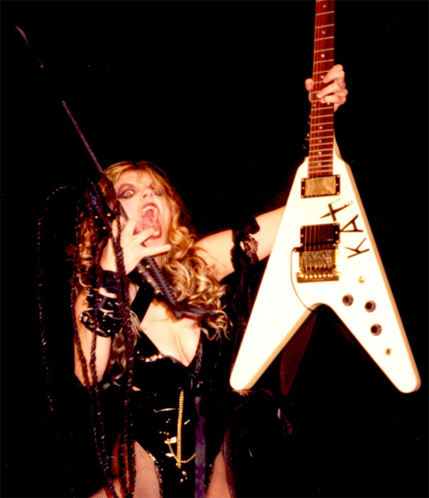 THE GREAT KAT IN EXAMINER.COM'S "MUSIC FANS CAN BID ON MEMORABILIA TO SUPPORT GRAMMY FOUNDATION AND MUSICARES"! "Flying V's are favorited by a wide range of guitarists, from ZZ Top's Billy Gibbons to the female guitar virtuoso The Great Kat." - Phyllis Pollack, Rock Music Examiner, Examiner.com