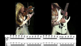 THE GREAT KAT GUITAR SHREDDING/TABLATURE/MUSIC NOTATION PHOTOS from BACH'S "BRANDENBURG CONCERTO #3"