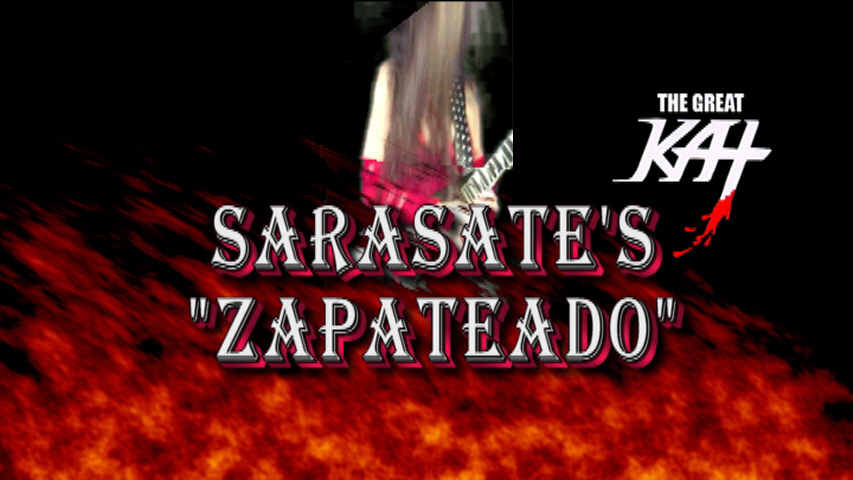 THE GREAT KAT GUITAR SHREDDING/TABLATURE/MUSIC NOTATION PHOTOS from SARASATE'S "ZAPATEADO"
