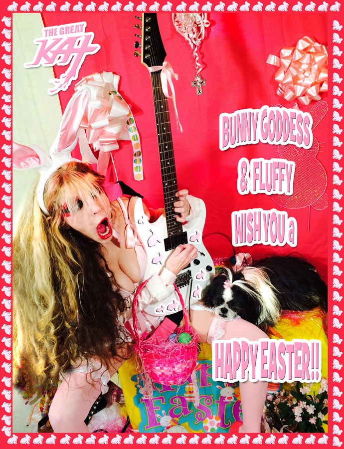 BUNNY GODDESS & FLUFFY WISH YOU A HAPPY EASTER!