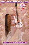 HAPPY SHREDDING NEW YEAR! From The Great Kat Shred Guitar Goddess!