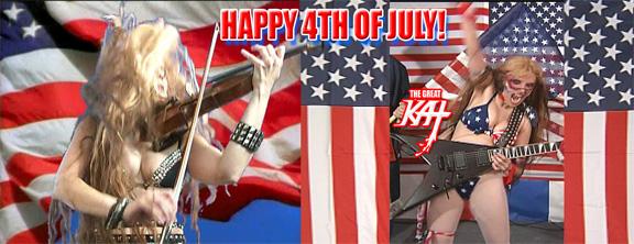 HAPPY 4TH OF JULY from THE GREAT KAT GUITAR/VIOLIN PATRIOT!