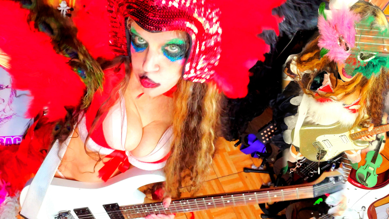 The Great Kats New Offenbach, Paganini And Shred Goddess new 6 Music Video DVD (6  Min.) Masterpiece is chock full of Guitar/Violin Shredding Insane Metal/Classical Music Videos! WATCH The Great Kat DO the CAN-CAN! WITNESS the PAGANINI SHREDFEST! BE AMAZED by SHREDSSISSIMO! AND MUCH MORE!