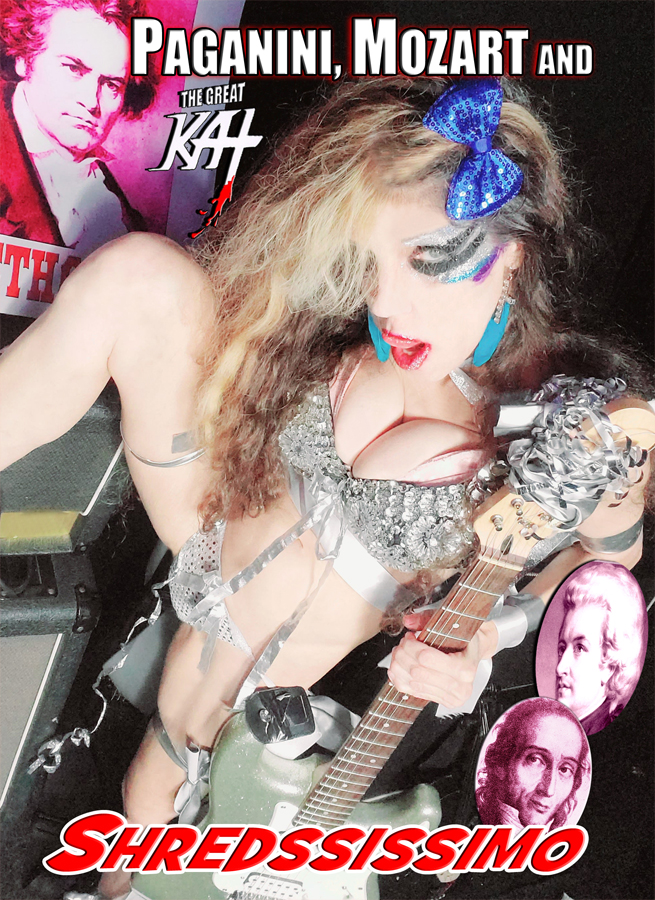 NEW "PAGANINI, MOZART AND SHREDSSISSIMO" 6-VIDEO DVD & DIGITAL by THE GREAT KAT!
