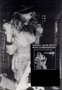 THE GREAT KAT GUITAR GODDESS POSTER IN EDGE OF TIME MAGAZINE!
