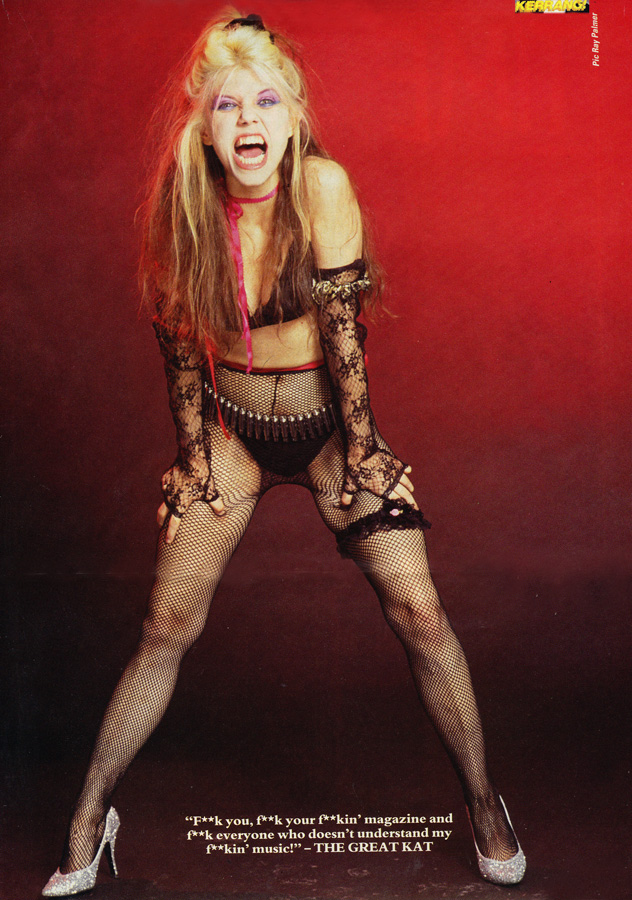 KERRANG MAGAZINE'S FAMOUS INTERVIEW WITH THE GREAT KAT GUITAR GODDESS! 