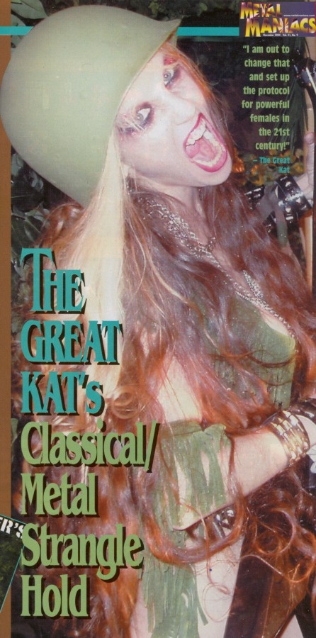 The Great Kat Poster in "METAL MANIACS" MAGAZINE!