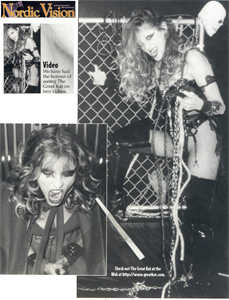 NORDIC VISION MAGAZINE FEATURES THE GREAT KAT GUITAR DOMINATRIX POSTER!