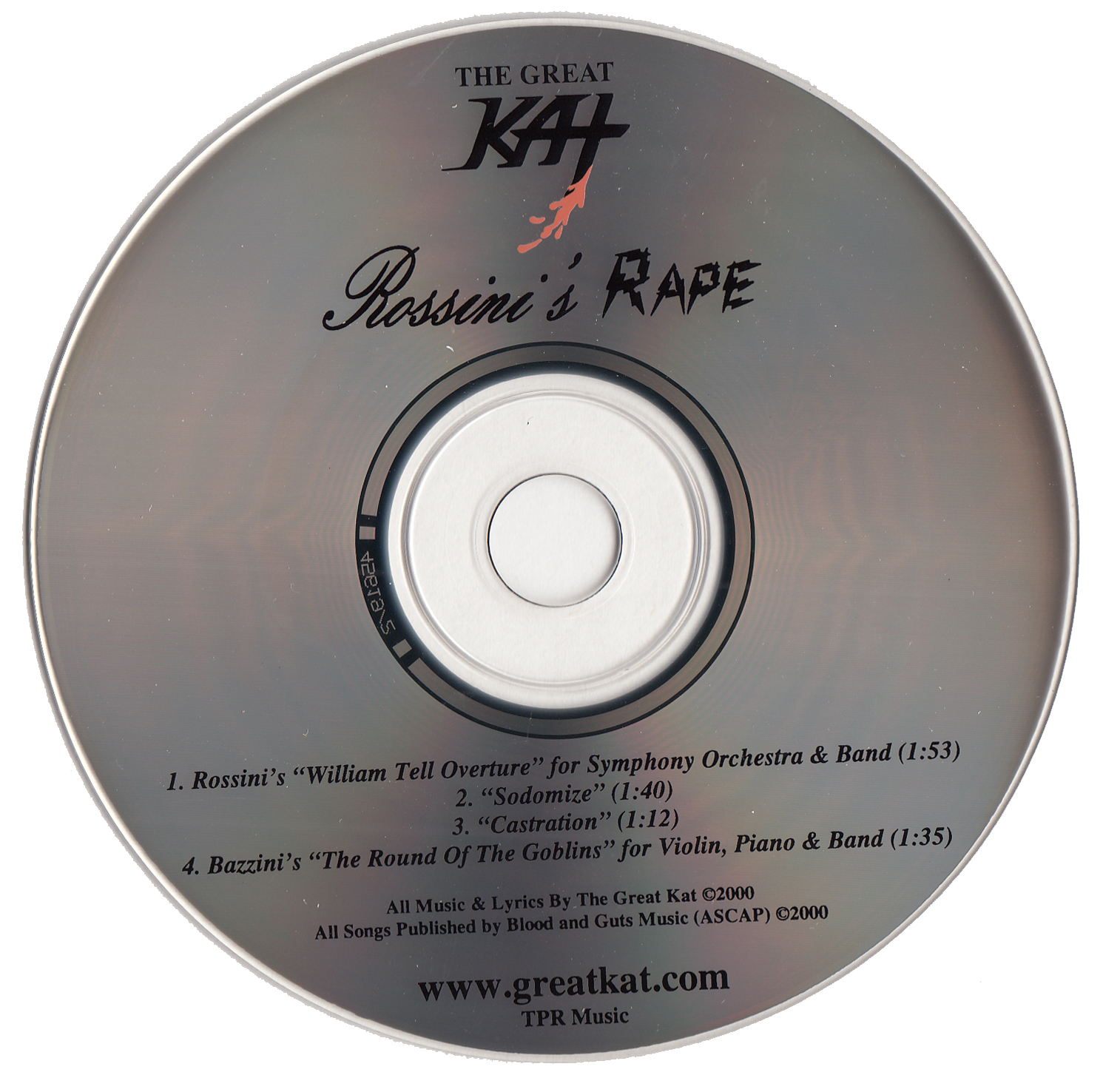 The Great Kat "ROSSINI'S RAPE" CD Photos