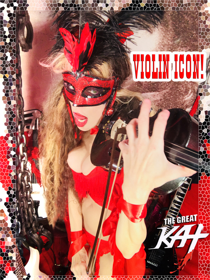 VIOLIN ICONI  "PAGANINI'S CAPRICE #24 -THE GREAT KAT GUITAR/VIOLIN DOUBLE VIRTUOSO PROMO" VIDEO!