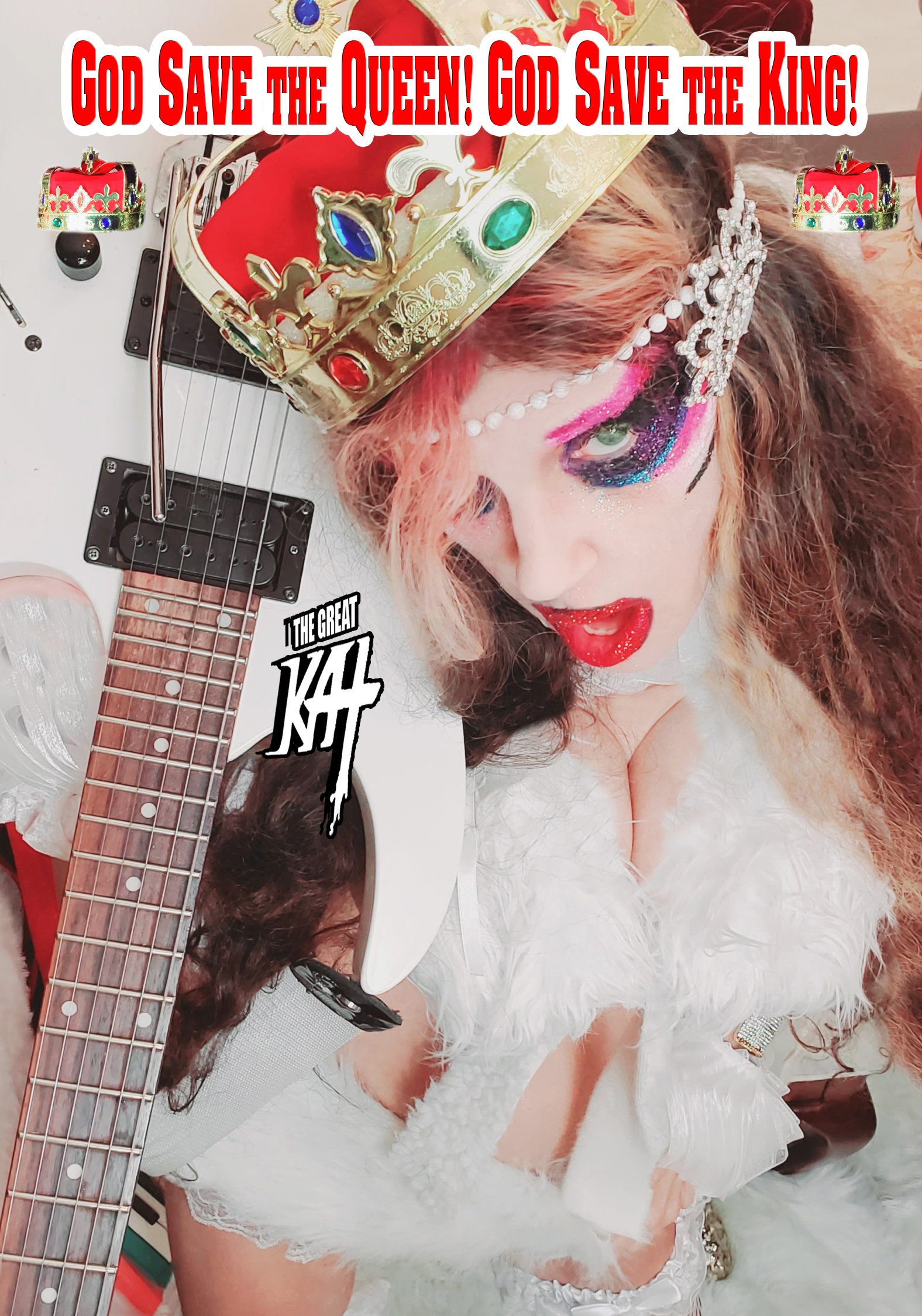 NEW �GOD SAVE THE QUEEN! GOD SAVE THE KING!� DVD 6-Music Video (10 Min)! PERSONALIZED AUTOGRAPHED by GREAT KAT (To Customer)! 6 Music Videos "God Save The Queen Guitar", "God Save The King" & more http://store10552072.company.site/shared-products/493742003 