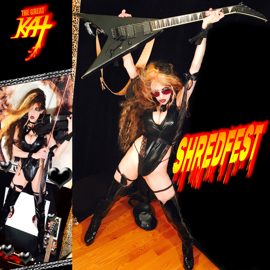 NEW SHREDFEST MUSIC VIDEO by THE GREAT KAT PREMIERES on DVD