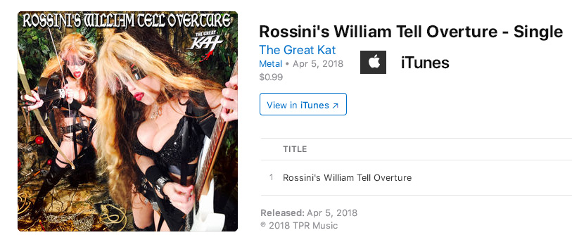 ROSSINI'S WILLIAM TELL OVERTURE SINGLE!