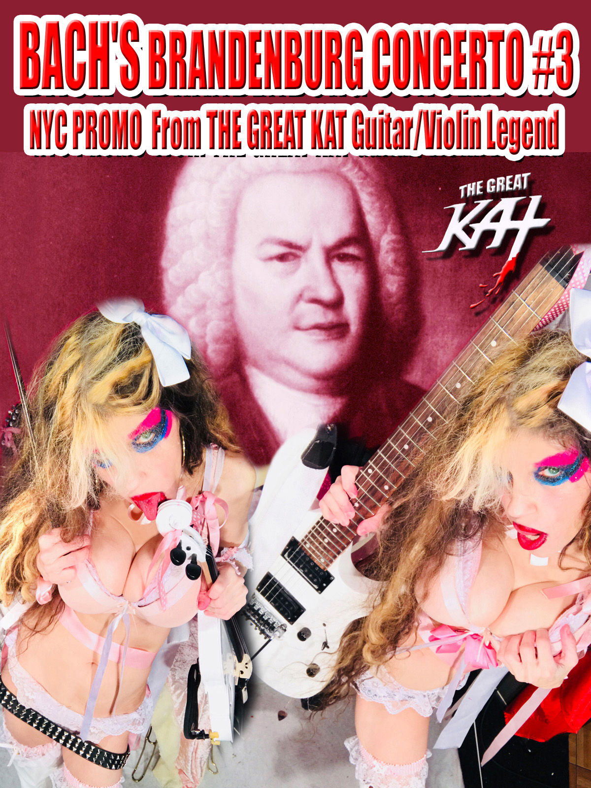BACH'S BRANDENBURG CONCERTO #3 NYC PROMO From THE GREAT KAT Guitar/Violin Legend