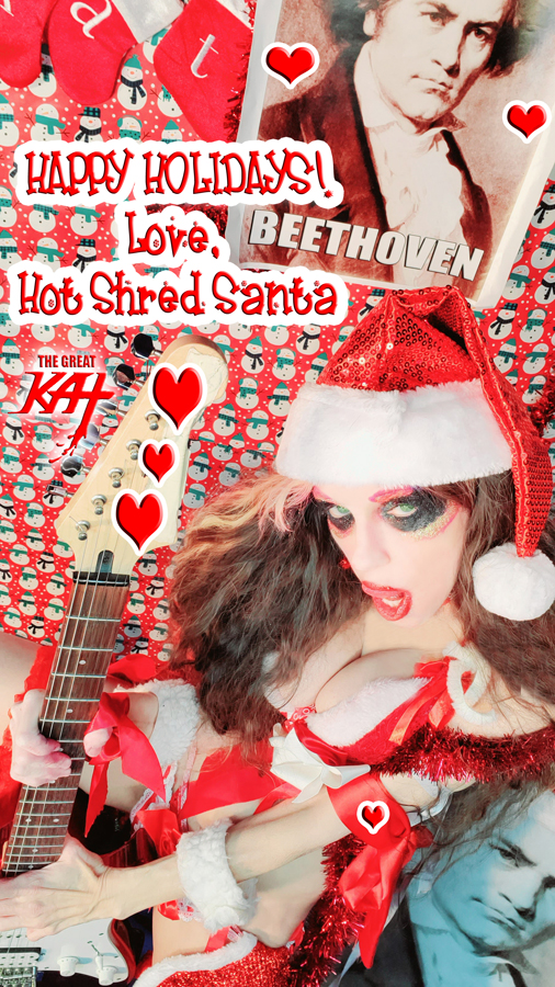 HAPPY HOLIDAYS! LOVE, HOT SHRED SANTA!! BEETHOVEN'S VIOLIN CONCERTO for GUITAR & VIOLIN