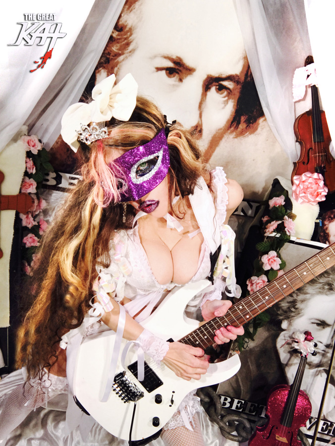 SEXY MASKED BEETHOVEN GUITAR VIRTUOSO!! NEW GREAT KAT DVD PHOTO!