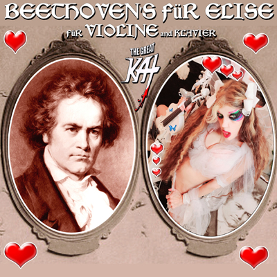 THE GREAT KAT'S BEETHOVEN'S FR ELISE for GUITAR, VIOLIN and PIANO! RECORDING AND MUSIC VIDEO! CELEBRATE BEETHOVEN'S 250TH BIRTHDAY-DEC 16, 2020-with THE GREAT KAT REINCARNATION of BEETHOVEN!  