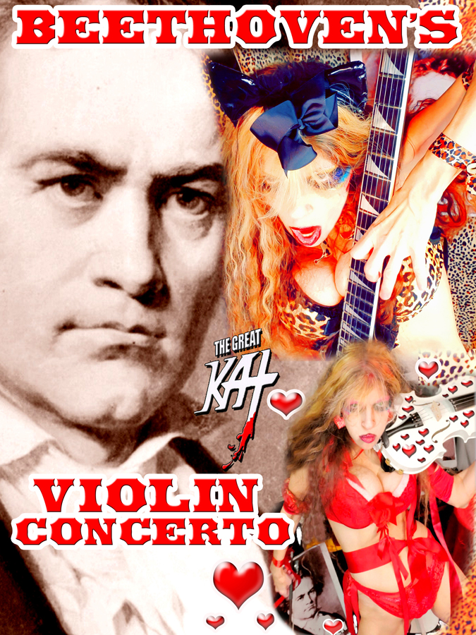 World Premiere on Amazon Prime: BEETHOVEN'S "VIOLIN CONCERTO" for Guitar & Violin New Music Video by THE GREAT KAT! https://www.amazon.com/dp/B0854FY79Y 