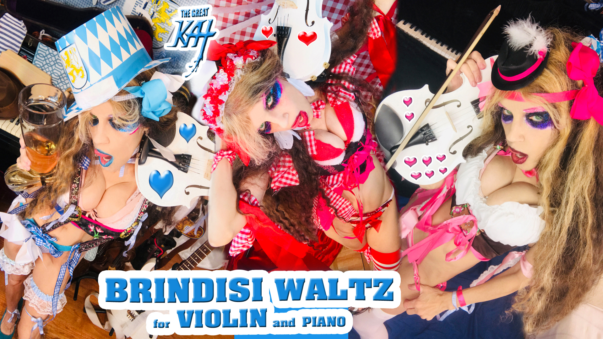 THE GREAT KAT'S BRINDISI WALTZ for VIOLIN AND PIANO MUSIC VIDEO!