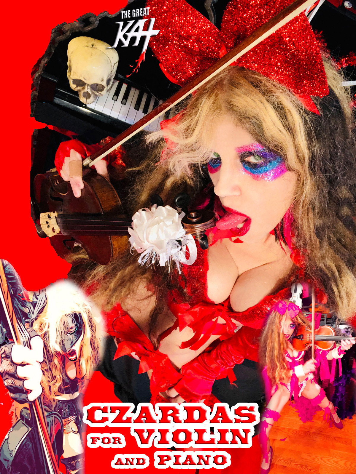 The Great Kat's "CZARDAS for VIOLIN AND PIANO" MUSIC VIDEO!!!