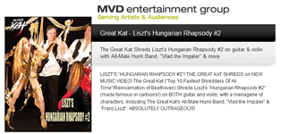 MVD ENTERTAINMENT GROUP PRESENTS: The Great Kat's LISZT'S "HUNGARIAN RHAPSODY #2"