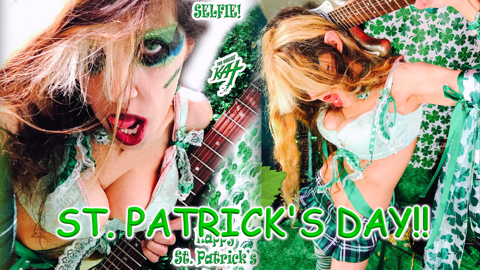 THE GREAT KAT'S "TOP 20 HOT SHRED HOLIDAYS!" "ST. PATRICK'S DAY!" From The Great Kat's NEW DVD!!!!