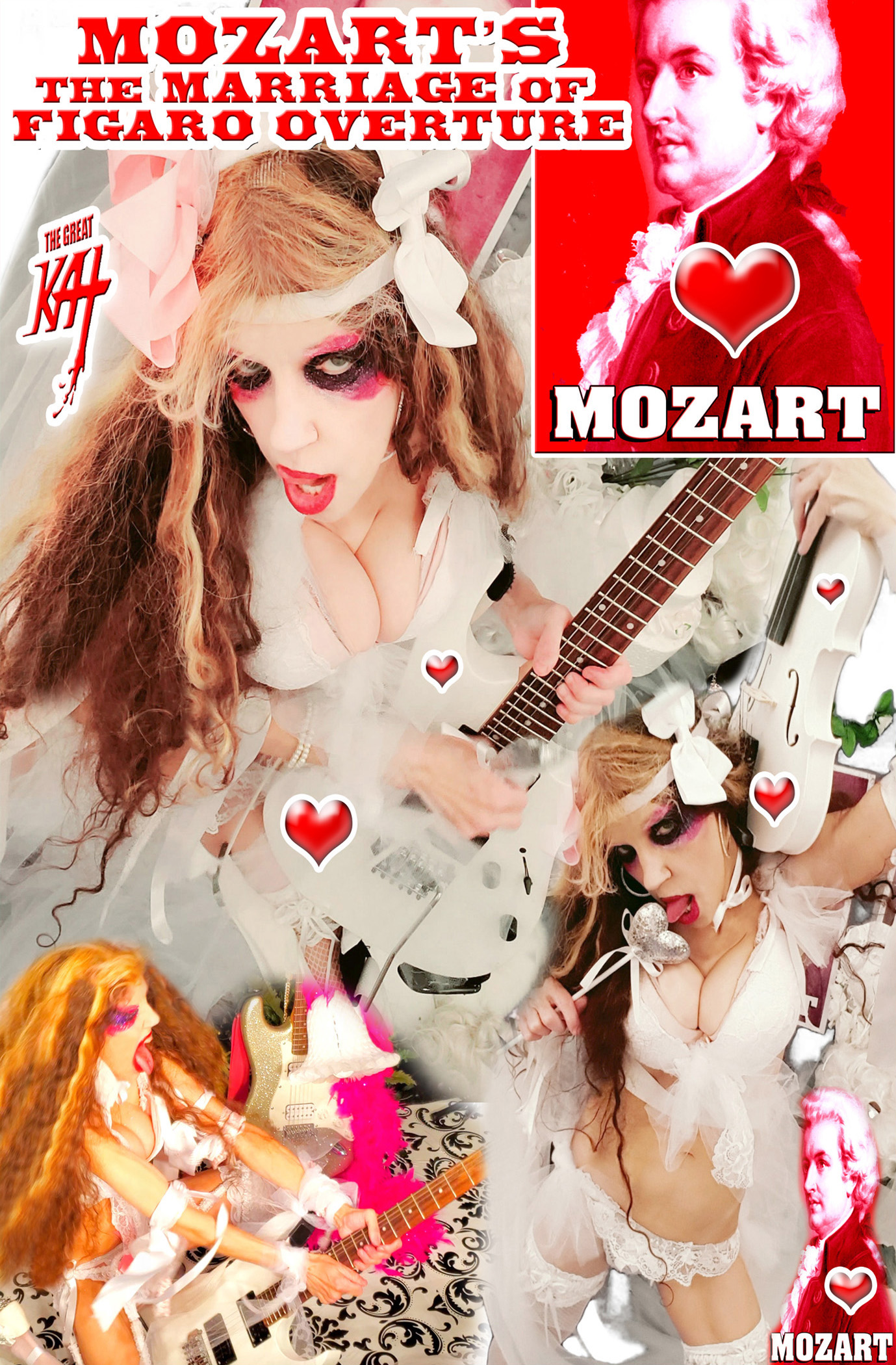 MIDWEST BOOK REVIEW'S Andy Jordan's Rave Review of The Great Kat's new MOZART'S "THE MARRIAGE OF FIGARO OVERTURE"! "The Great Kat (a.k.a. "The World's Fastest Guitar Shredder") presents an eye-popping, jaw-dropping, utterly sensational rendition of Mozart's The Marriage of Figaro Overture (2 min.), a music video on DVD that demonstrates her brilliant guitar shredding skills."