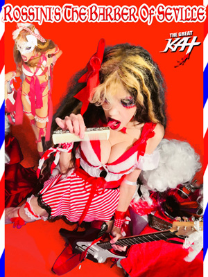 AMAZON has the WORLD PREMIERE of the NEW ROSSINI'S "THE BARBER OF SEVILLE" COMIC OPERA MUSIC VIDEO by THE GREAT KAT! WATCH NOW!