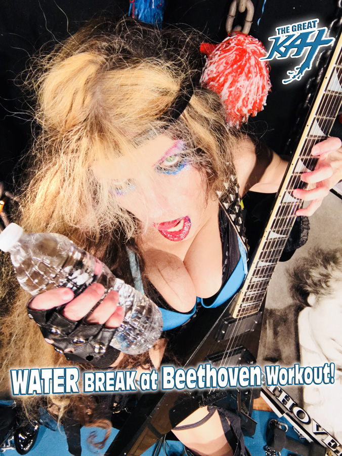 WATER BREAK at BEETHOVEN WORKOUT! NEW GREAT KAT CD PHOTO!