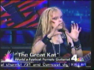The Great Kat on NBC TV's "WEEKEND TODAY IN NY" TV SHOW! "The Great Kat" World's Fastest Female Guitarist