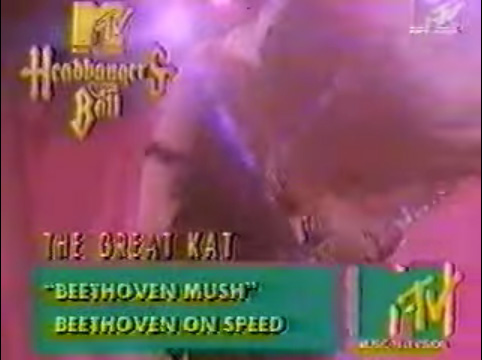 THE GREAT KAT'S FAMOUS "BEETHOVEN MOSH" MUSIC VIDEO on HEADBANGER'S BALL on MTV